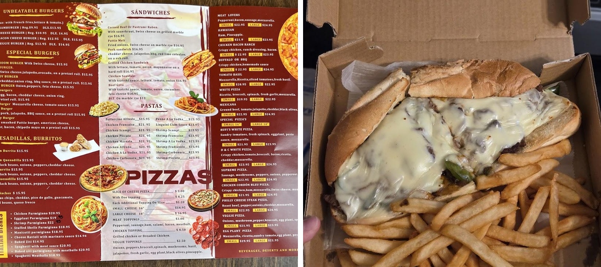 D & C Pizzeria Menu